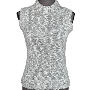 NAADAM Womens XS Speckled Mock Neck Sleeveless Knit Sweater Vest Minimalist